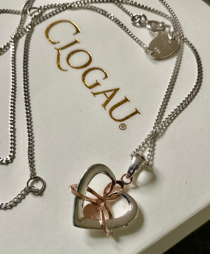 Clogau Dwynwen Opal necklace and matching stud earrings in silver and rose gold (ring has sold)