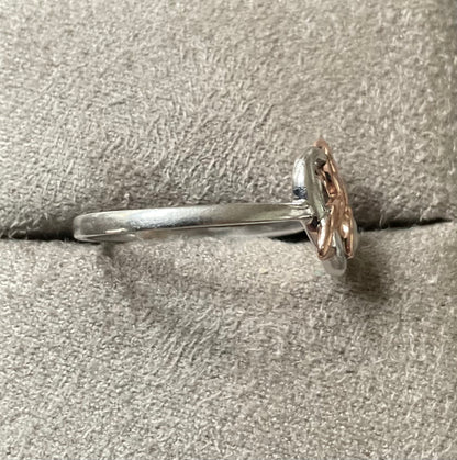 Clogau Dwynwen Opal necklace and matching stud earrings in silver and rose gold (ring has sold)