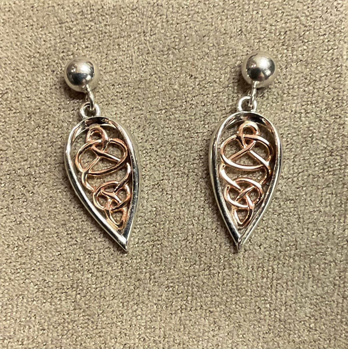 Clogau Welsh Royalty Teardrop 18-22” pendant necklace in silver and rose gold