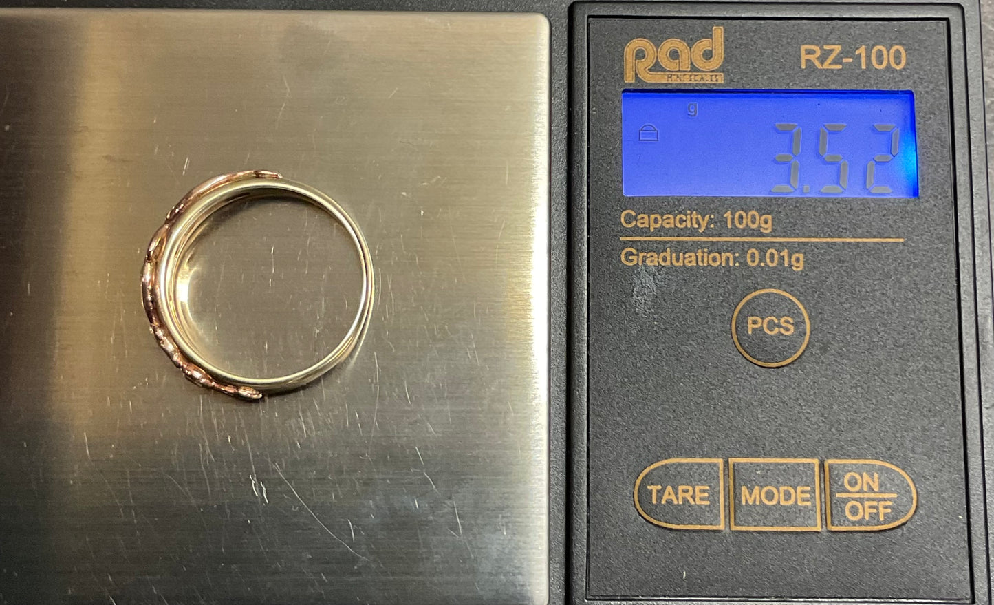 Clogau Tree of Life 3 Diamond ring size T in yellow and rose gold 3.52g