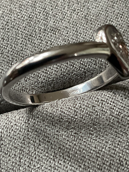 Clogau Cariad Sparkle White Topaz ring size P in silver and rose gold