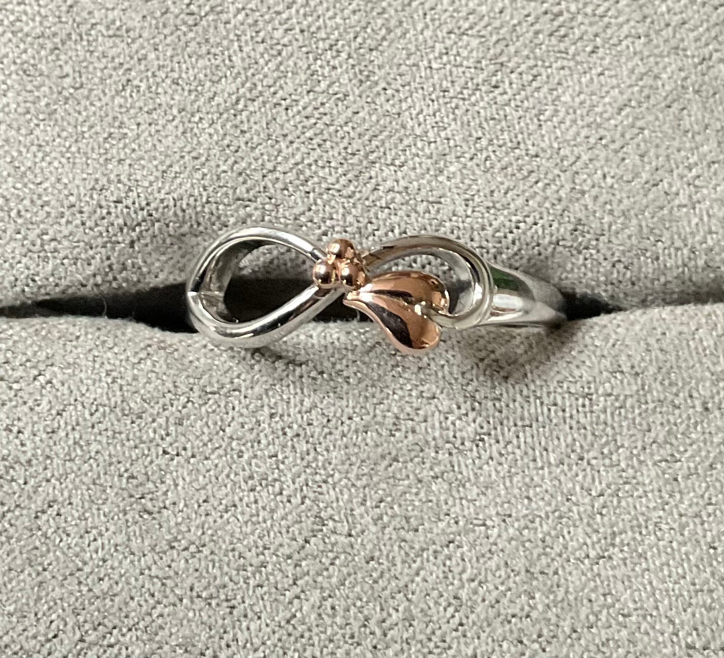 Clogau Tree of Life Unity ring size P in silver and rose gold