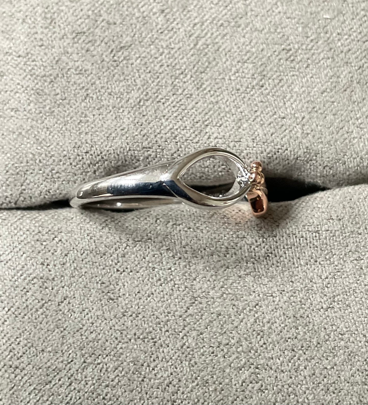 Clogau Tree of Life Unity ring size P in silver and rose gold