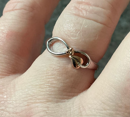 Clogau Tree of Life Unity ring size P in silver and rose gold