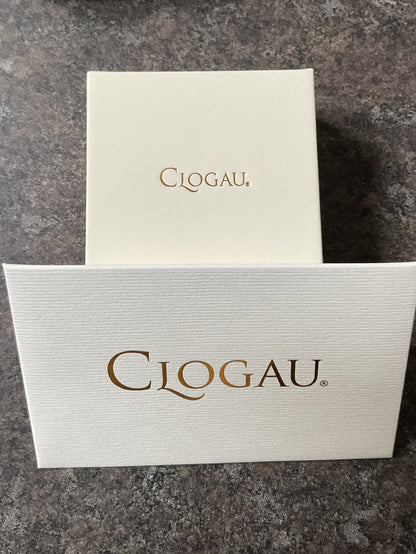 Clogau Tree of Life White Topaz Triple band ring size K in silver and rose gold RRP £219