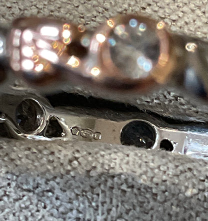 Clogau Tree of Life White Topaz stacking ring size P in silver and rose gold RRP £209