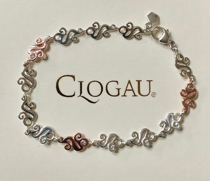 Clogau Serenade Diamond bracelet in silver and rose gold 18.5cm