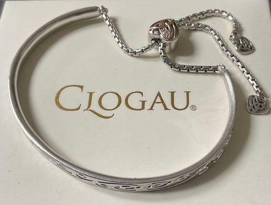 Clogau Eternal Love friendship bangle bracelet in silver and rose gold