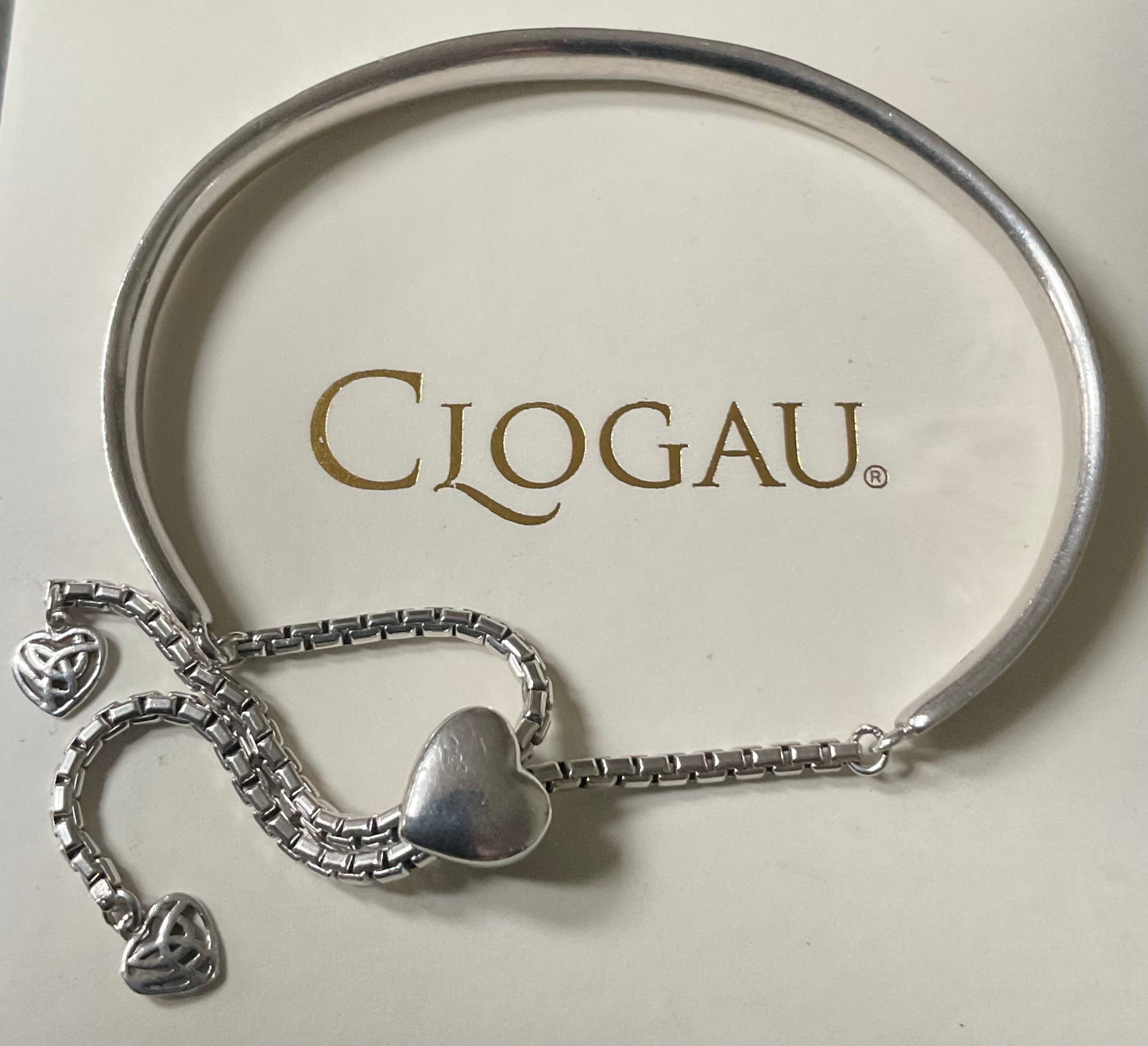 Clogau Eternal Love friendship bangle bracelet in silver and rose gold