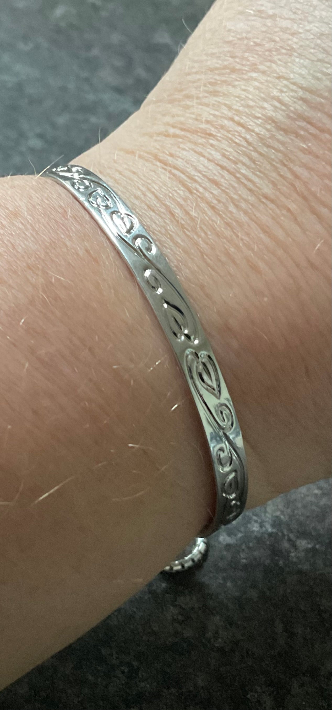 Clogau Eternal Love friendship bangle bracelet in silver and rose gold