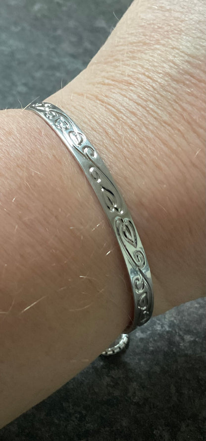 Clogau Eternal Love friendship bangle bracelet in silver and rose gold