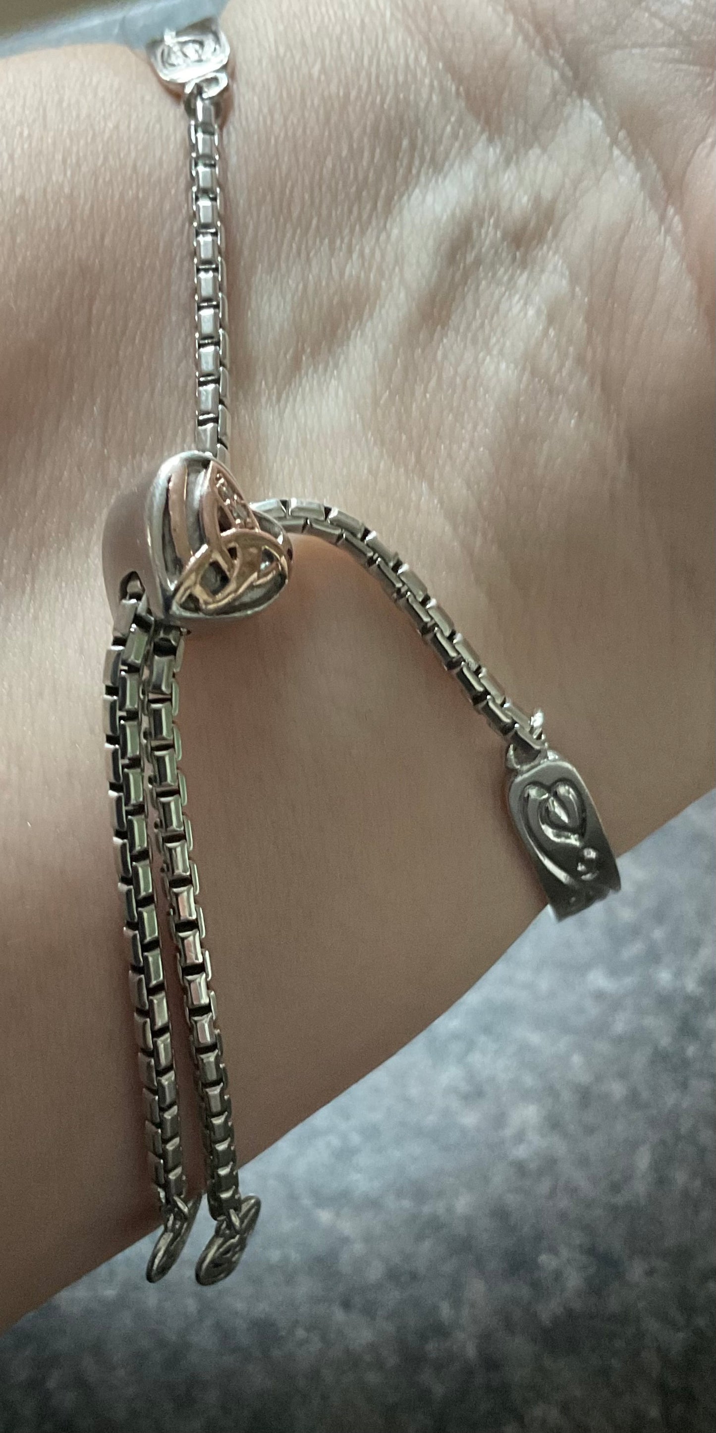 Clogau Eternal Love friendship bangle bracelet in silver and rose gold