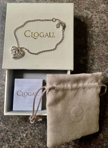 Clogau Fairy Heart charm chain bracelet in silver and rose gold 17.5-19cm