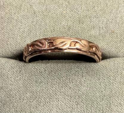 Unisex Clogau Welsh 9ct Rose Gold 5mm Tree of Life Cariad Wedding Band Ring SIZE V1/2-W