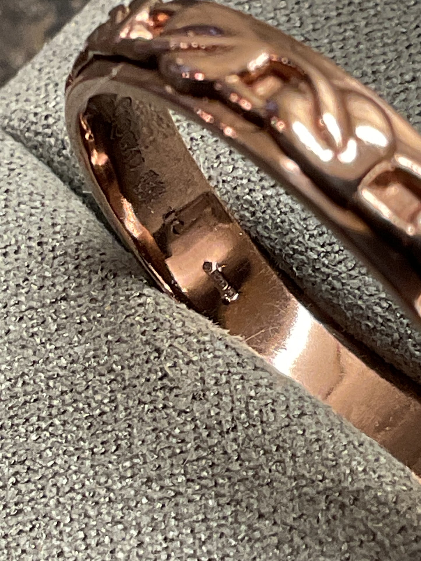 Unisex Clogau Welsh 9ct Rose Gold 5mm Tree of Life Cariad Wedding Band Ring SIZE V1/2-W