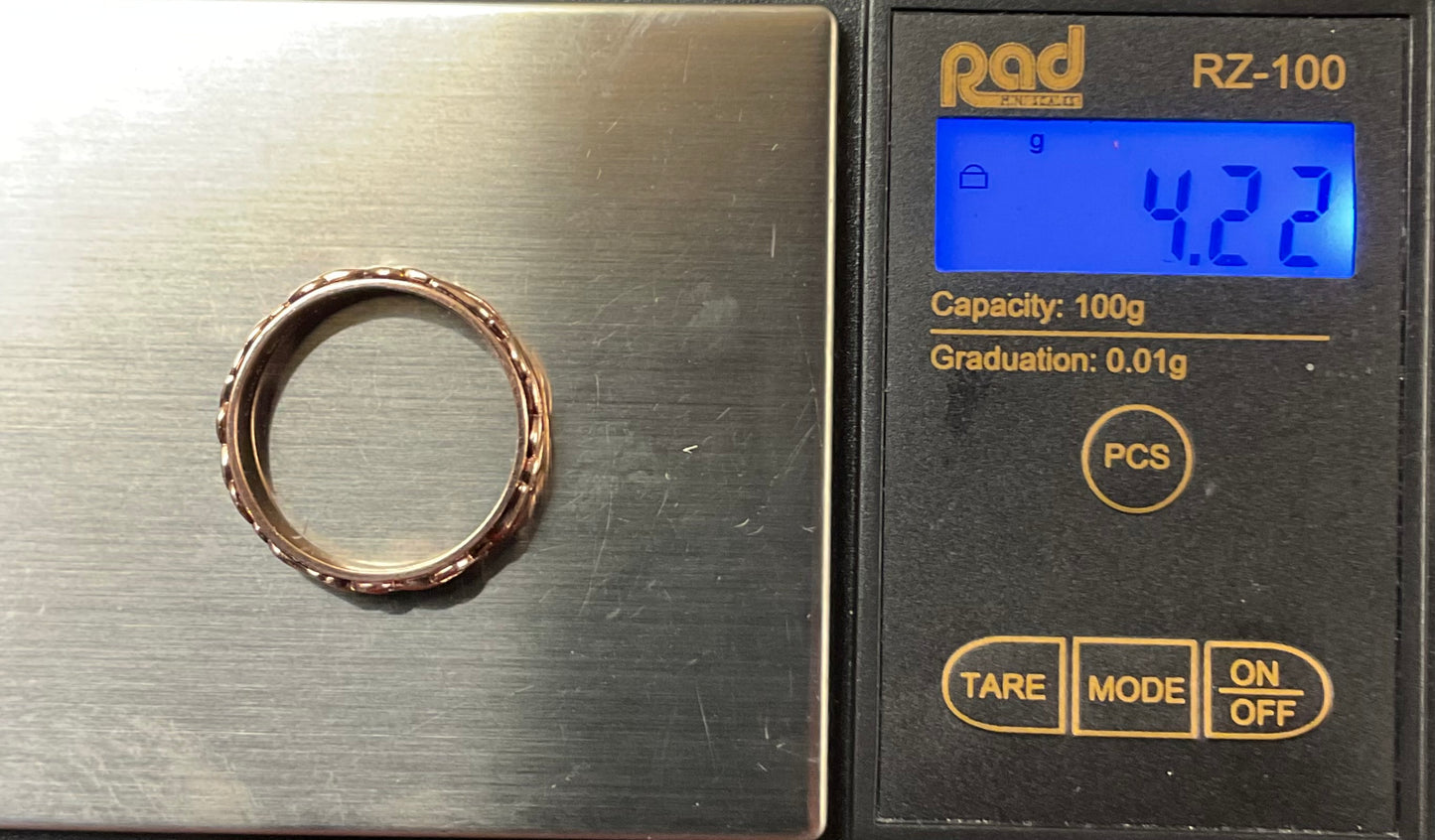 Unisex Clogau Welsh 9ct Rose Gold 5mm Tree of Life Cariad Wedding Band Ring SIZE V1/2-W