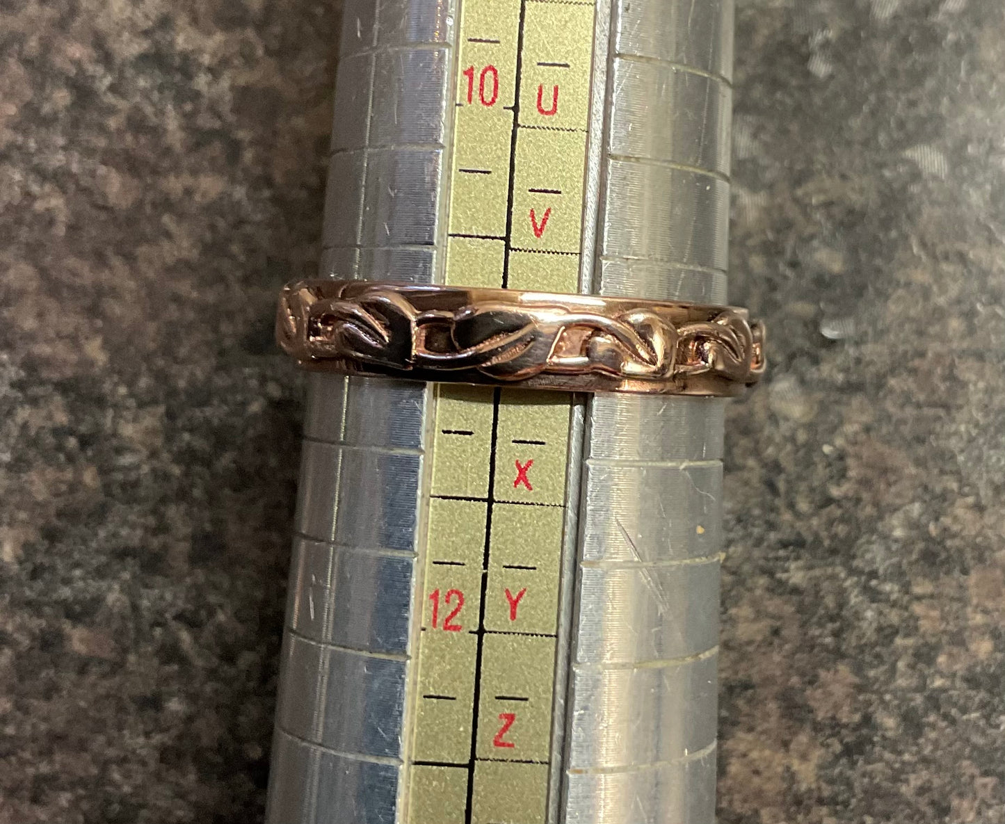 Unisex Clogau Welsh 9ct Rose Gold 5mm Tree of Life Cariad Wedding Band Ring SIZE V1/2-W
