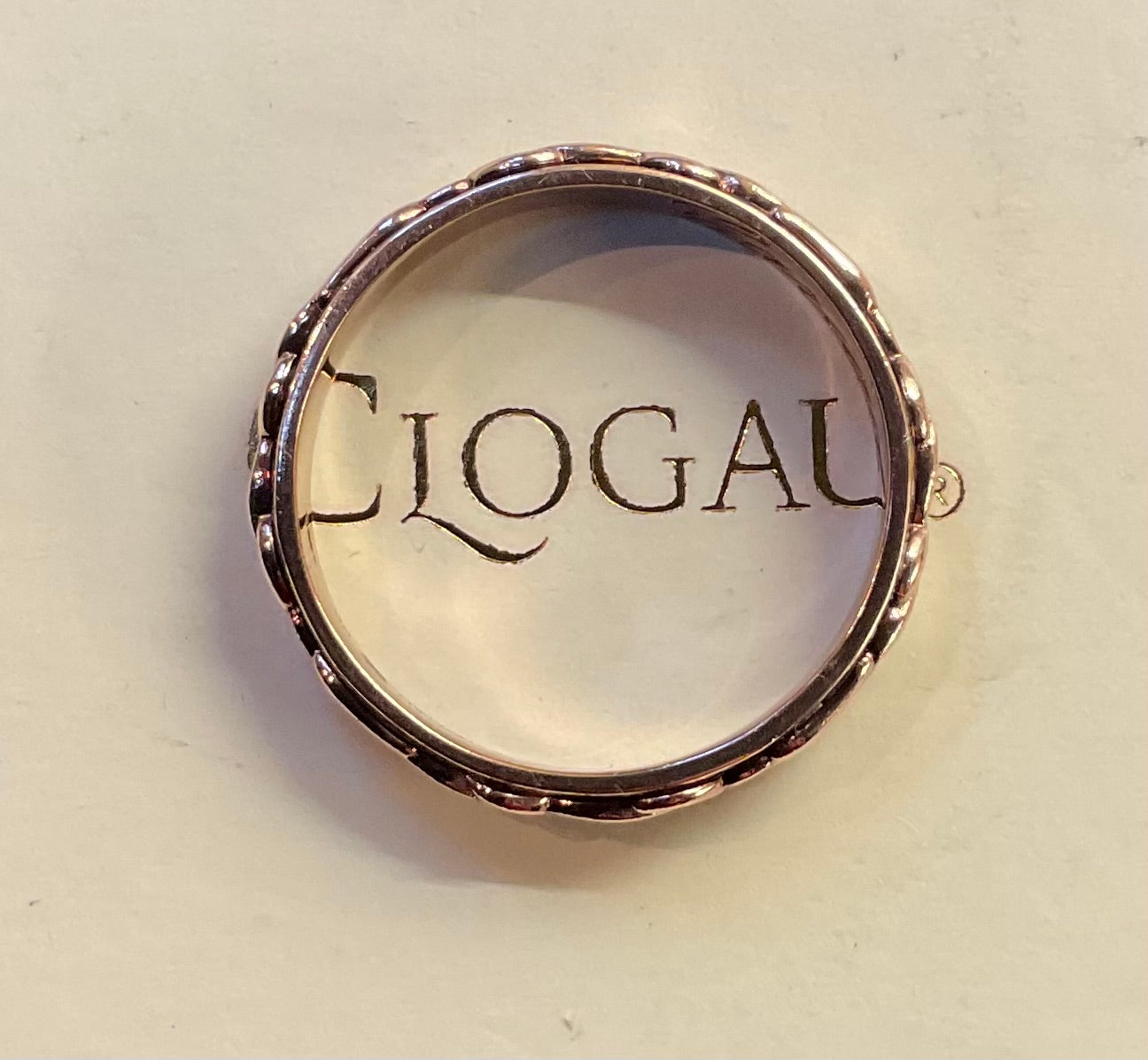 Unisex Clogau Welsh 9ct Rose Gold 5mm Tree of Life Cariad Wedding Band Ring SIZE V1/2-W