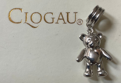 Clogau Teddy Bear Milestones charm pendant in silver and rose gold