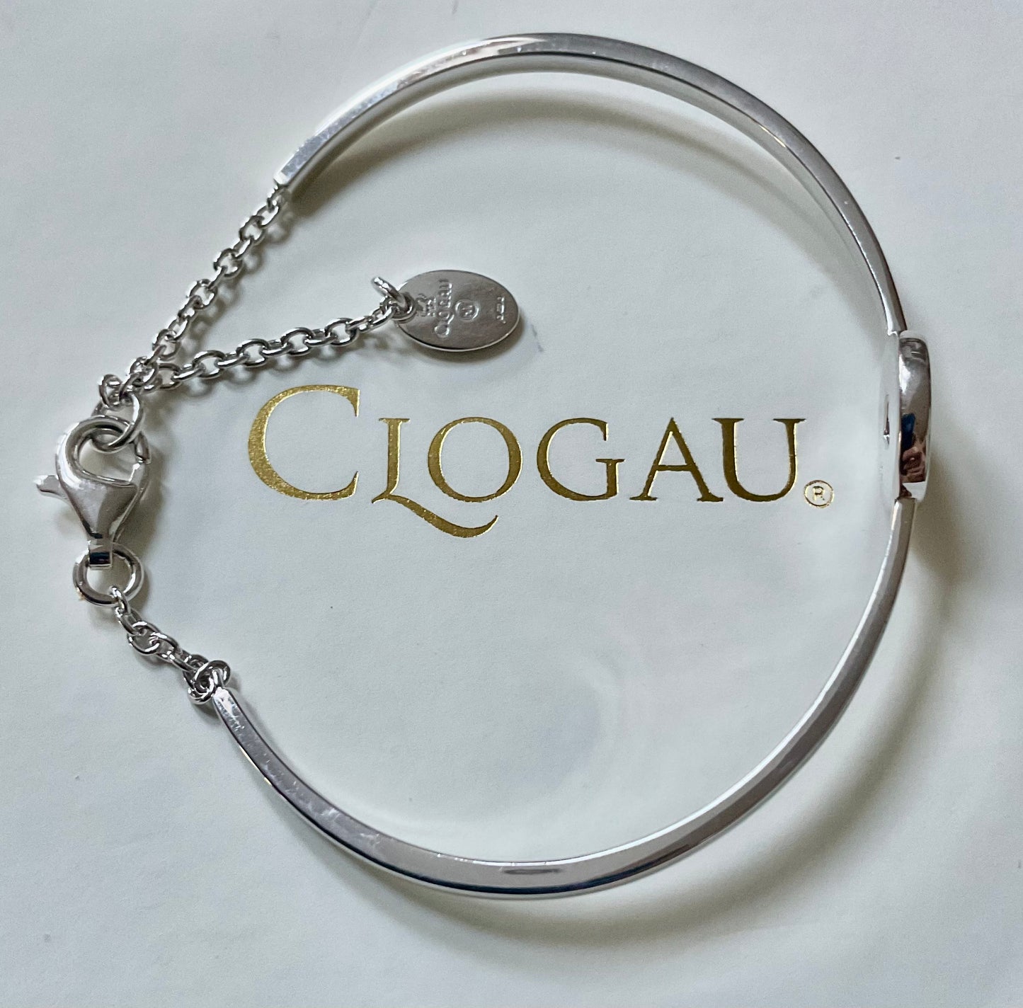Clogau Take my Heart banglet bracelet in silver and rose gold