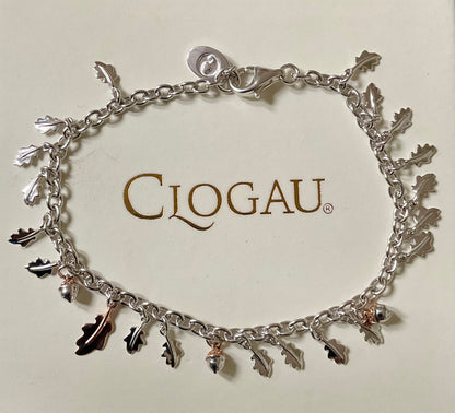 Clogau Royal Oak bracelet in silver and rose gold 18.5cm