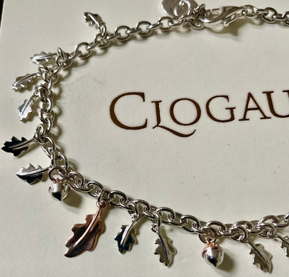 Clogau Royal Oak bracelet in silver and rose gold 18.5cm