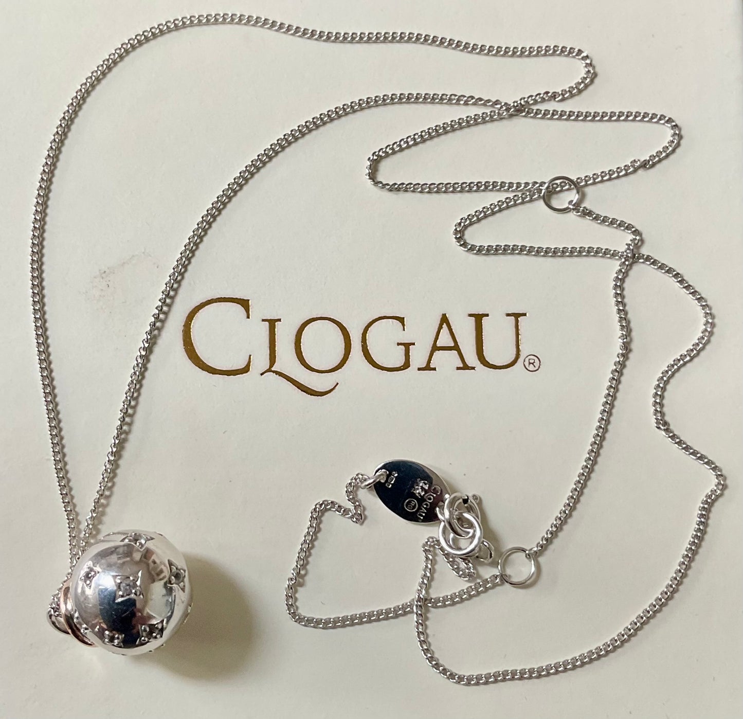 Clogau Christmas Bauble pendant necklace 18, 20, 22” in silver and rose gold