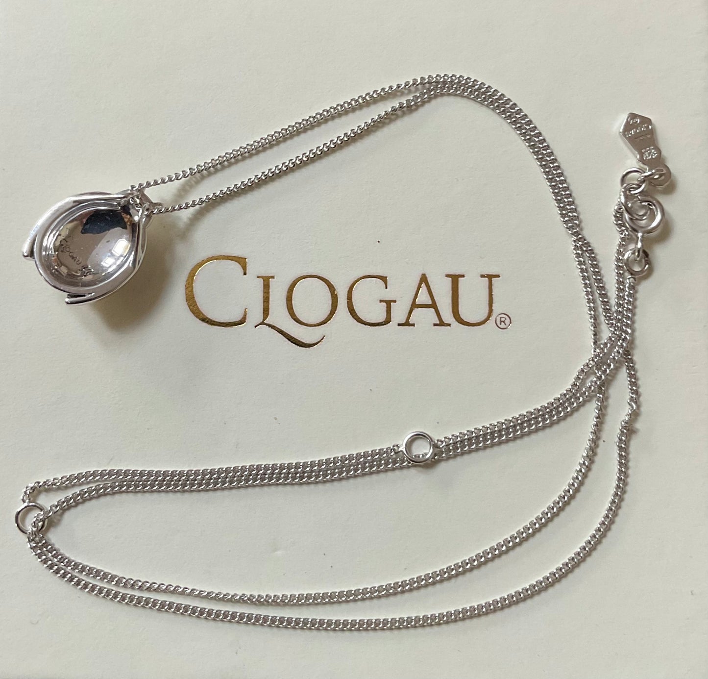 Clogau Ladybird pendant necklace 18, 20, 22” in silver and rose gold
