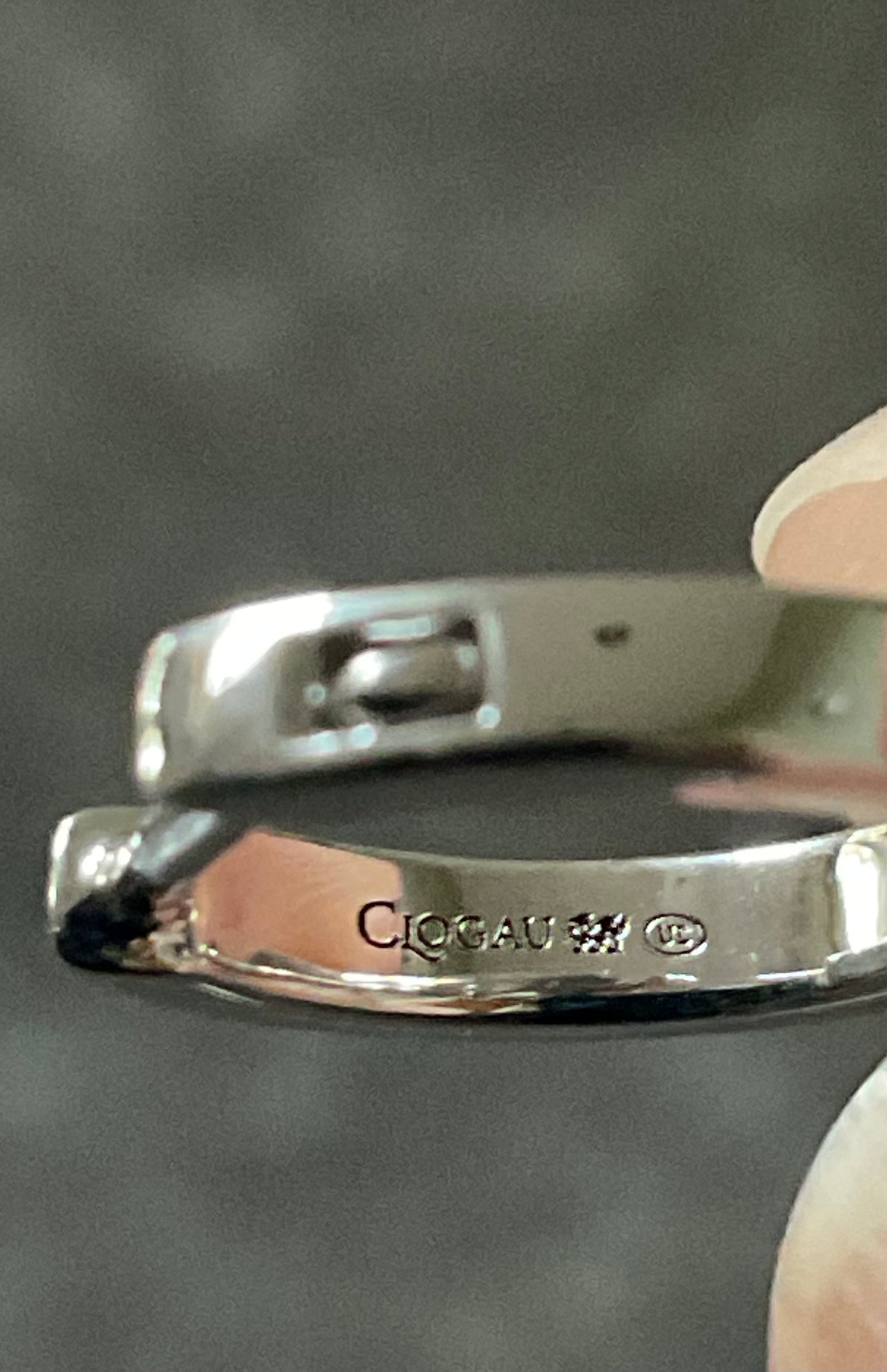 Clogau Cwtch Double Heart hoop drop earrings in silver and rose gold