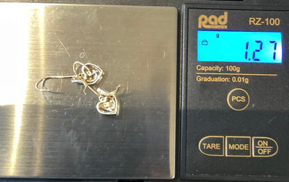 Clogau 9ct Hearts Entwined Diamond yellow gold drop leverback earrings