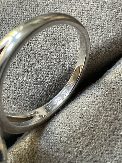 Clogau Lady Snowdon Mother of Pearl and Diamond flower ring size M in silver and rose gold