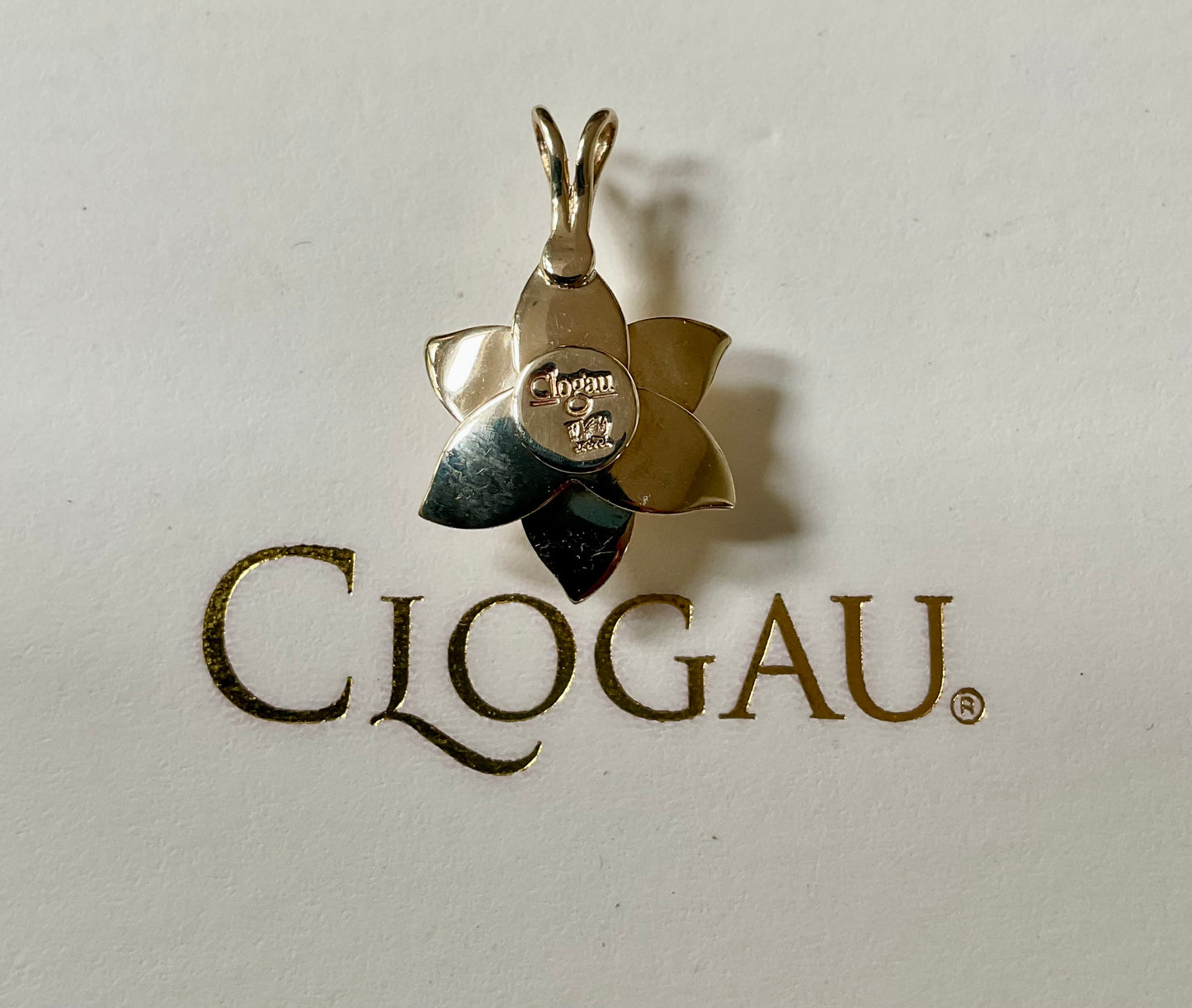 Clogau 9ct Daffodil pendant in yellow and rose gold 3.04g