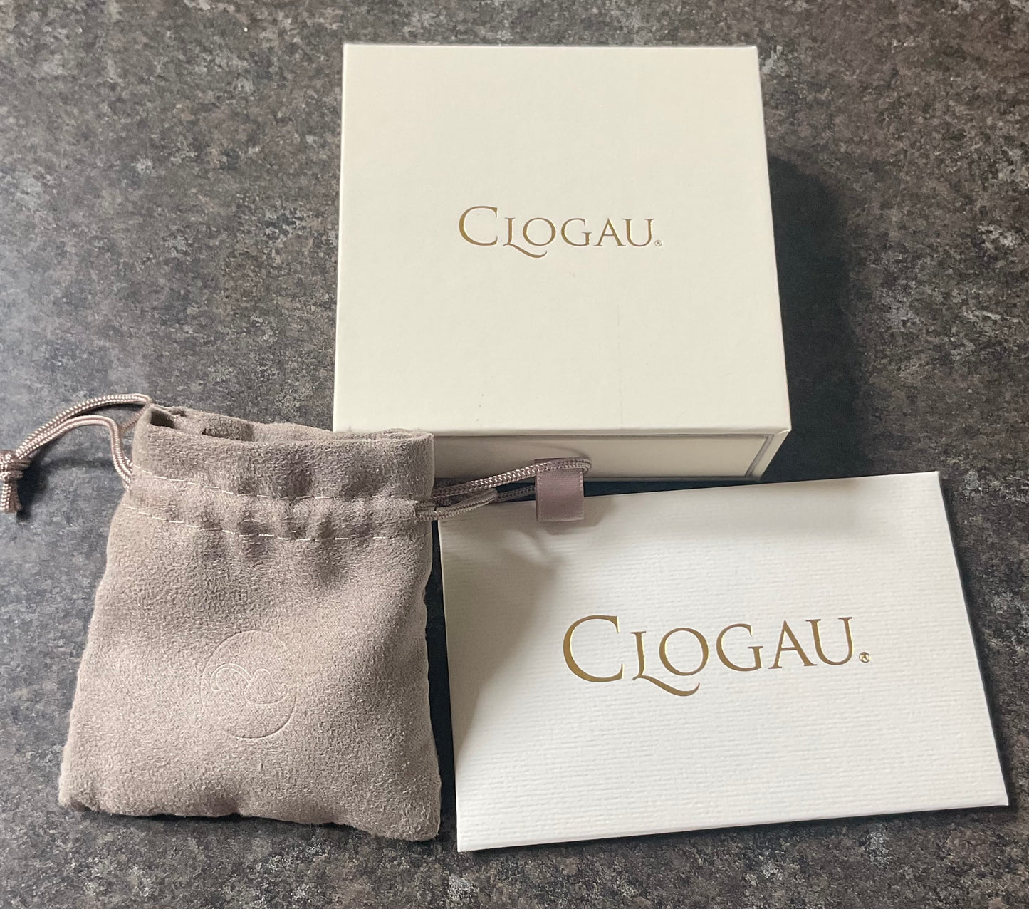 Clogau 9ct Lady of Luck Diamond and Mother of Pearl hoop earrings in yellow gold RRP £690