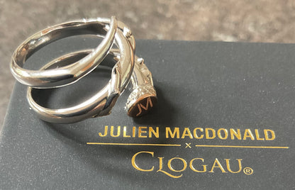 Clogau Betrayal ring by Julien MacDonald in silver and rose gold size N