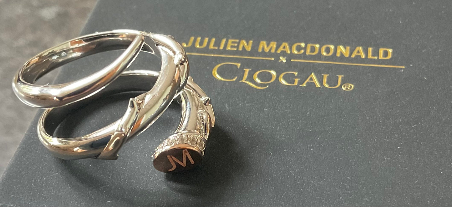 Clogau Betrayal ring by Julien MacDonald in silver and rose gold size N