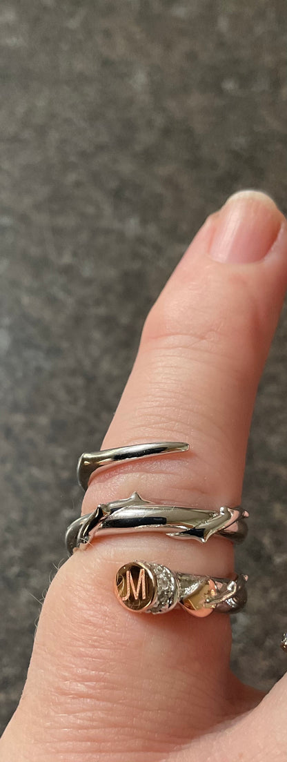 Clogau Betrayal ring by Julien MacDonald in silver and rose gold size N
