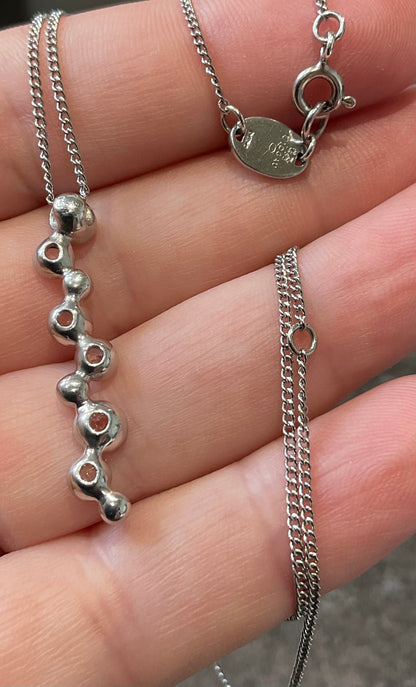 Clogau Celebration White Topaz necklace 18, 20 or 22” and drop earrings in silver and rose gold matching set