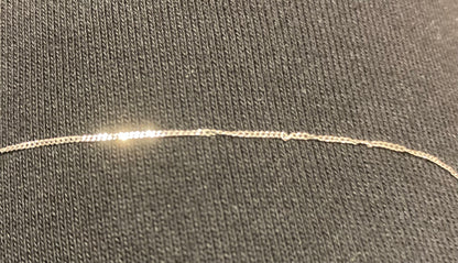 9ct Diamond wave bar white gold pendant necklace on 18" 9ct fine chain