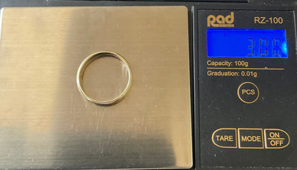 Clogau Promises 9ct Unisex Cariad 4mm wedding band ring size Q in yellow gold RRP £820