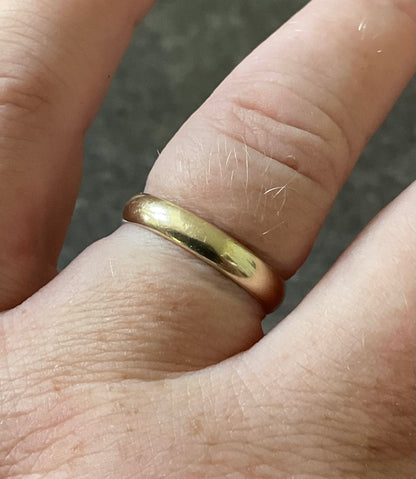 Clogau Promises 9ct Unisex Cariad 4mm wedding band ring size Q in yellow gold RRP £820