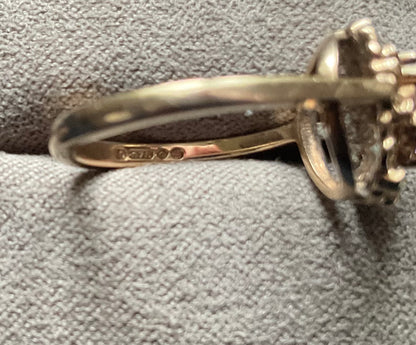 Vintage 9ct Amethyst yellow gold ring size K1/2-L 1969