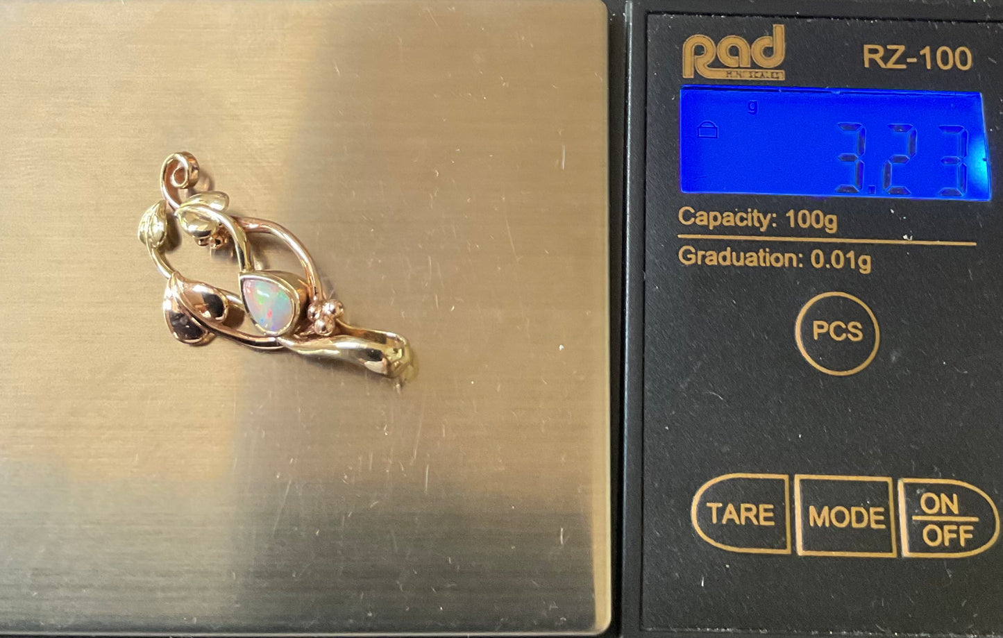 Vintage Clogau Opal Tree of Life pendant in yellow and rose gold 3.23g dated 1998