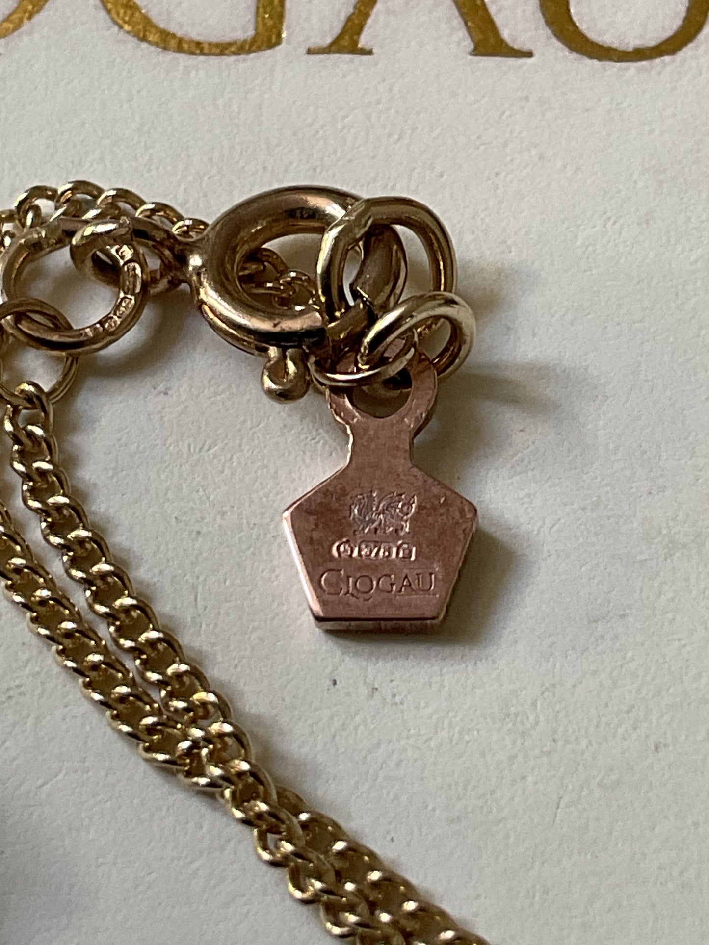 Clogau 9ct Daffodil pendant 18” necklace in yellow and rose gold 5.25g