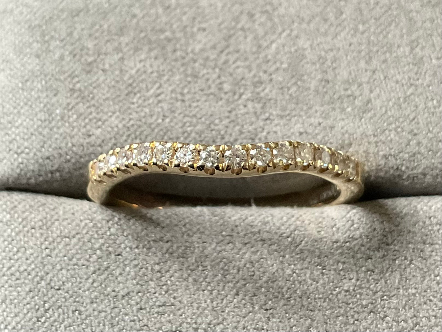 Clogau 18ct Diamond Love Devine yellow gold wedding ring size R1/2-S RRP £1580 in Clogau box