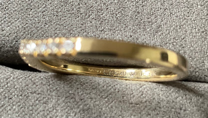 Clogau 18ct Diamond Love Devine yellow gold wedding ring size R1/2-S RRP £1580 in Clogau box