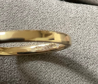 Clogau 18ct Diamond Love Devine yellow gold wedding ring size R1/2-S RRP £1580 in Clogau box