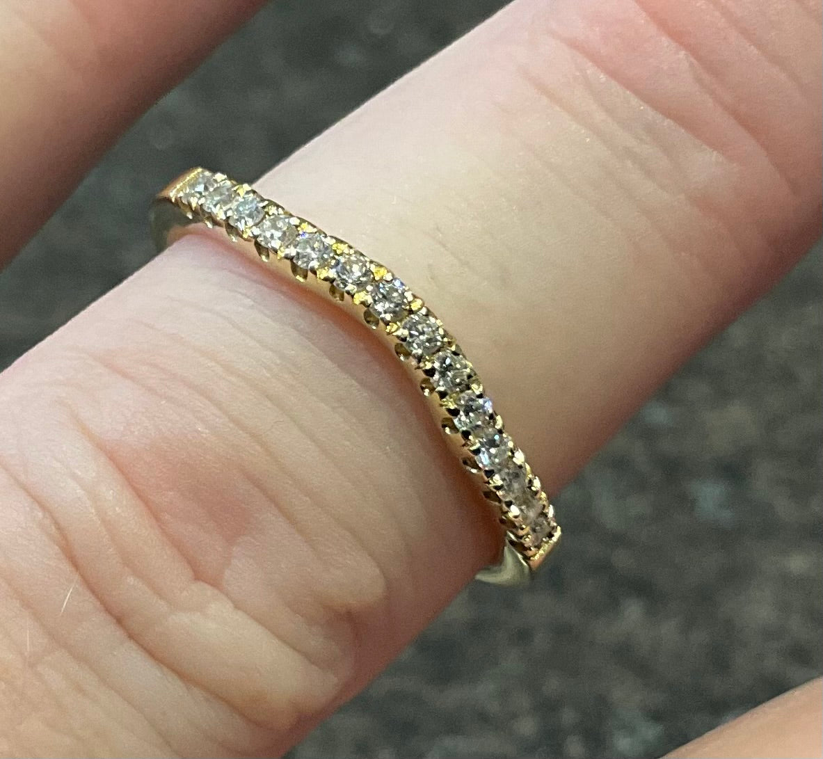 Clogau 18ct Diamond Love Devine yellow gold wedding ring size R1/2-S RRP £1580 in Clogau box