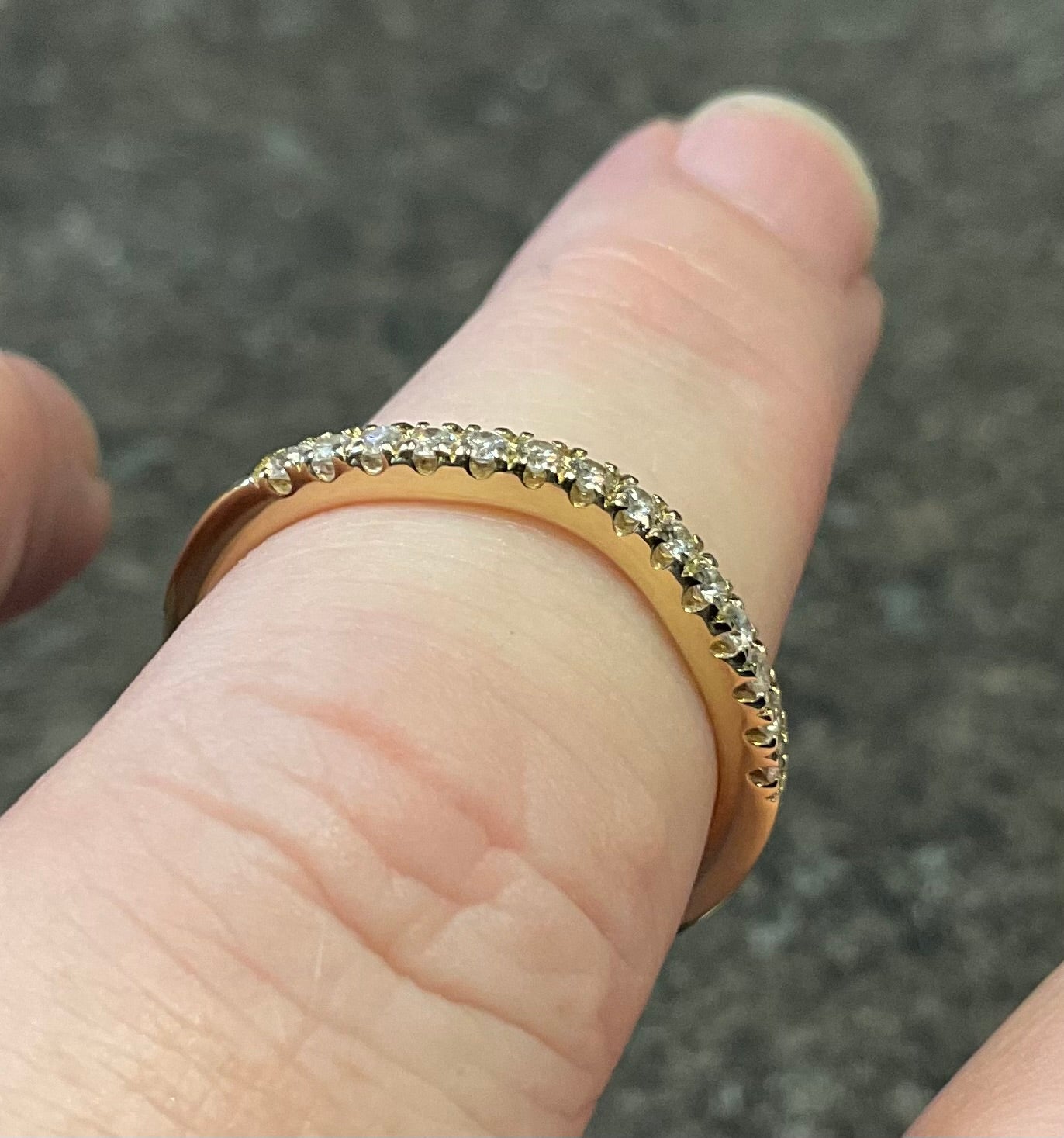 Clogau 18ct Diamond Love Devine yellow gold wedding ring size R1/2-S RRP £1580 in Clogau box