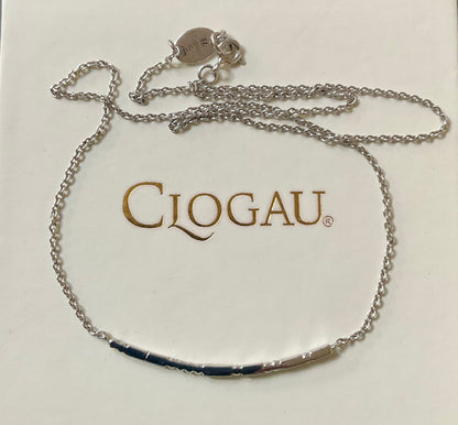 Clogau Cariad Morse Code necklace 18” in silver and rose gold