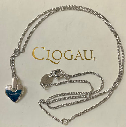 Clogau Cariad Heart pendant (small) necklace 18-22” in silver and rose gold